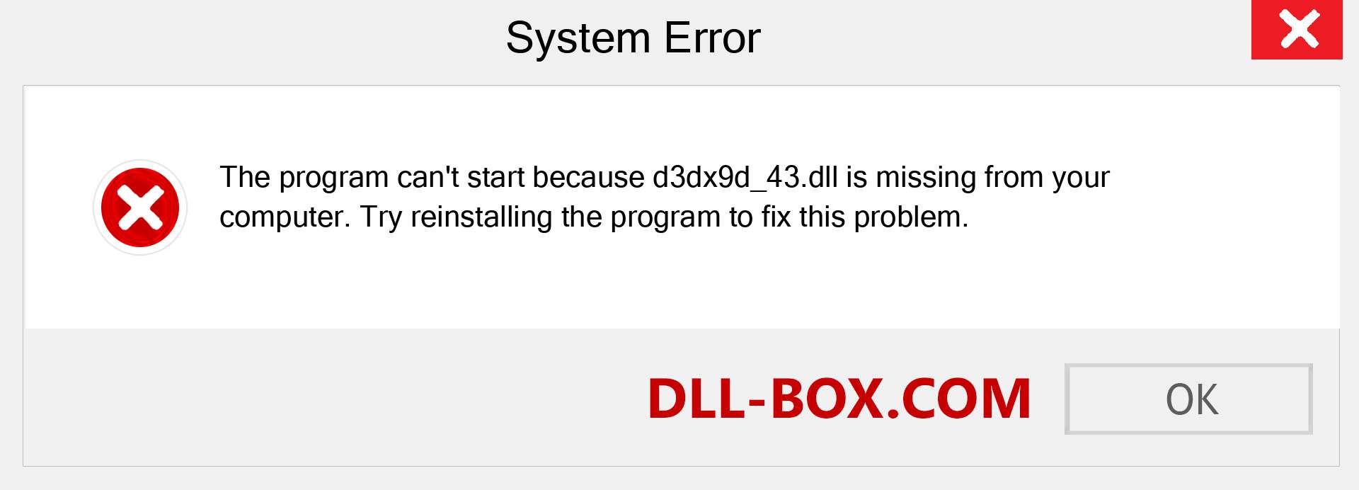  d3dx9d_43.dll file is missing?. Download for Windows 7, 8, 10 - Fix  d3dx9d_43 dll Missing Error on Windows, photos, images